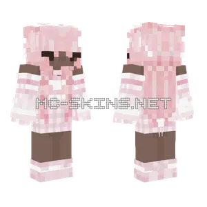 Cute Pink Girl Minecraft skin