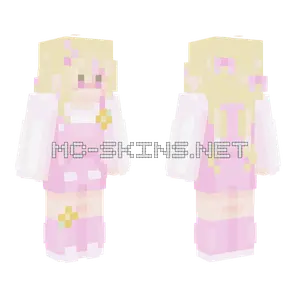Cute Pink Girl Minecraft skin