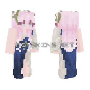 Cute Pink Haired Goddess Minecraft skin