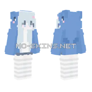 Cute Shark Pajamas Minecraft skin