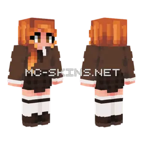 Cute Uniformed Ginger Girl Minecraft skin