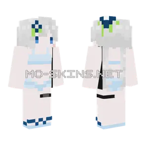 Cute White Hair Girl Minecraft skin