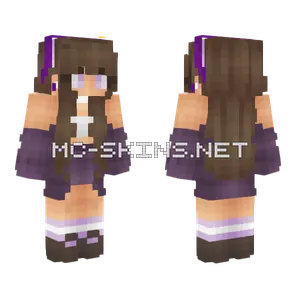 Cutesy Purple Minecraft skin