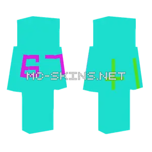 Cyan Abstract Pattern Minecraft skin