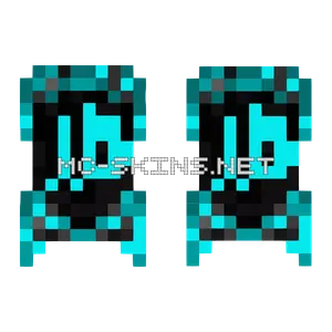 Cyan Frozen Sigil cape, outside and lining