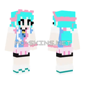 Cyan Girl Minecraft skin