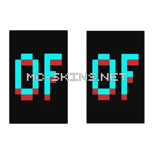 Cyan Red OptiFine cape, outside and lining