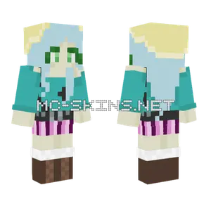 Cyan Scene Minecraft skin