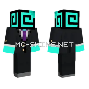Cyan Swirl Suit Minecraft skin