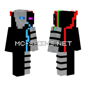 Cyborg Blue Endermite Minecraft skin