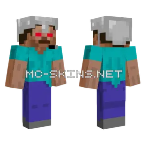 Cyborg Commander Herobrine Minecraft skin