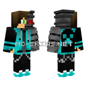 Cyborg Gamer Boy V2 Minecraft skin