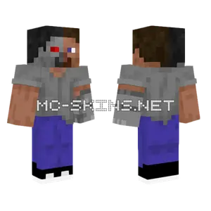 Cyborg Steve Minecraft skin