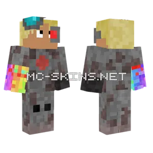 Cynorg Rainbow Heart Minecraft skin