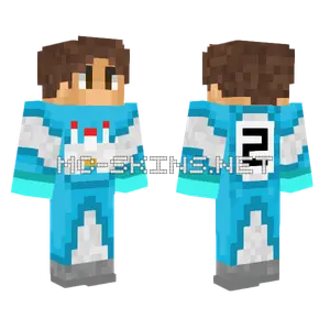 Czewa Blue Racing Minecraft skin