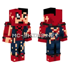 Damaged Spider-Man Minecraft skin