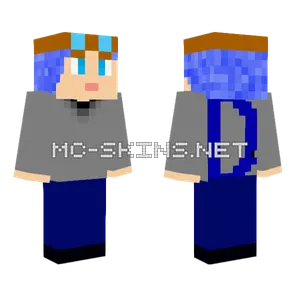 Dantdm Blue Hair Minecraft skin