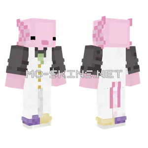 Dapper Axolotl Minecraft skin