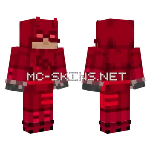 Daredevil Red Suit Minecraft skin