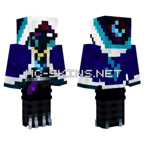 Dark Blue Hooded Figure Minecraft skin