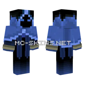 Dark Blue Hooded Figure Minecraft skin