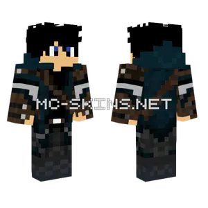 Dark Blue Hunter Minecraft skin