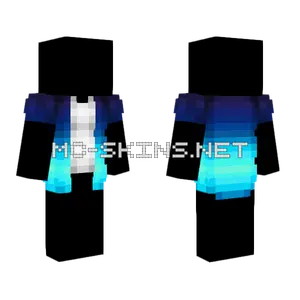 Dark Blue Neon Blue Ombre Shirt Minecraft skin
