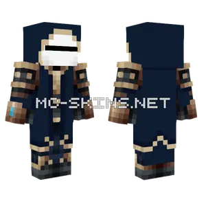 Dark Blue Officer Uniform Minecraft skin