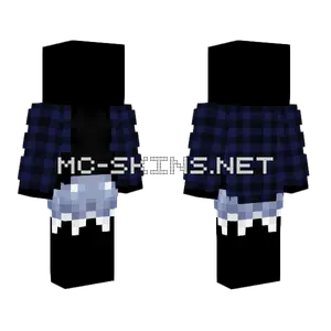 Dark Blue Plaid Outfit Minecraft skin