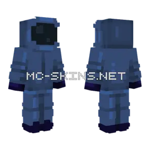 Dark Blue Robot Minecraft skin