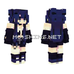 Dark Blue School Uniform Minecraft skin