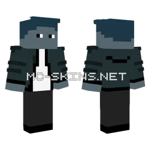 Dark Blue Suit Man Minecraft skin