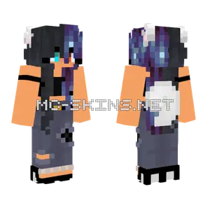 Dark Cat Girl Minecraft skin