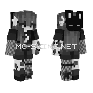 Dark Cat Hoodie Minecraft skin