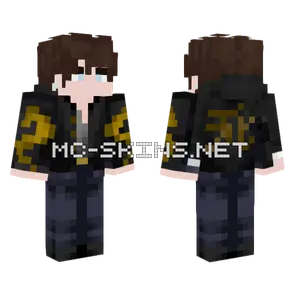 Dark Dragon Hoodie Boy Minecraft skin