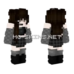 Dark Emo Girl Minecraft skin