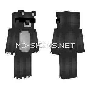 Dark Grey Bear Minecraft skin