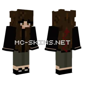 Dark Haired Devil Girl Minecraft skin
