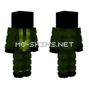 Dark Kelp Green Suit Tie Minecraft skin