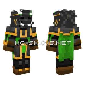 Dark Oni Verde Minecraft skin