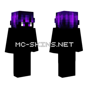 Dark Purple Neon Glow Fade Minecraft skin