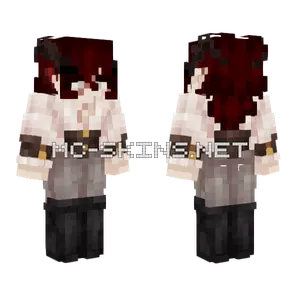 Dark Red Bat Girl Minecraft skin