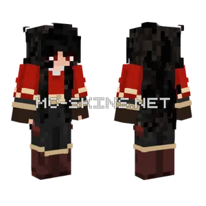 Dark Red Hooded Figure