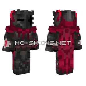 Dark Red Robot Minecraft skin