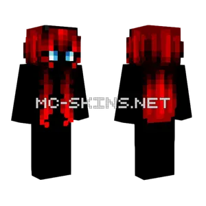 Dark Red Vampire Girl Minecraft skin