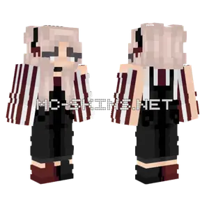 Dark Stripes Girl Minecraft skin