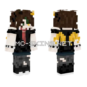 Dark Suit With Gold Minecraft skin