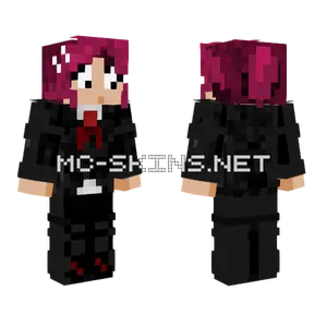 Dark Suit With Red Accents