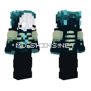 Dark Teal Hooded Figure