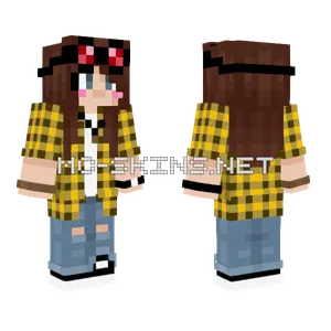 Dark Yellow Flannel Minecraft skin